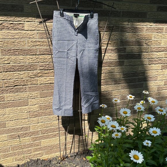 NWT J.Crew navy/white gingham pants, 4 - Picture 3 of 3